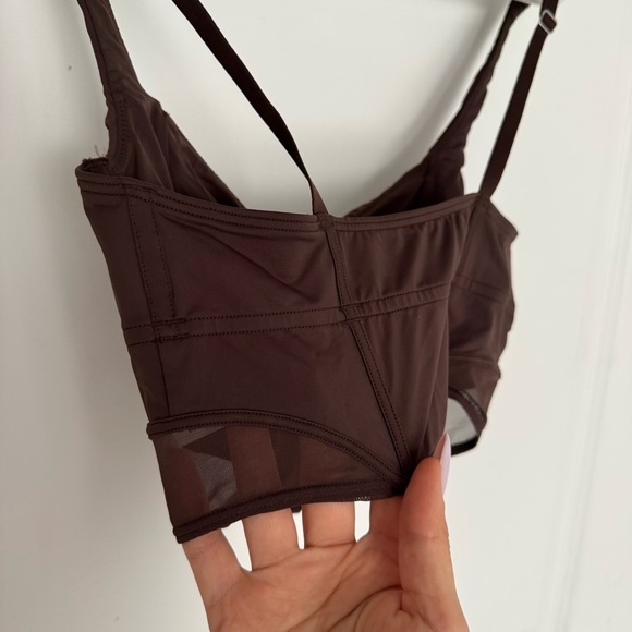 Dark Brown corset, GILLY HICKS MICRO-MODAL + MESH BUSTIER size XS - Picture 9 of 11